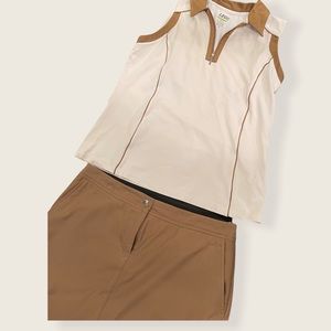 Golf shirt and skort outfit